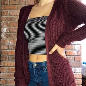Burgundy Cardigan